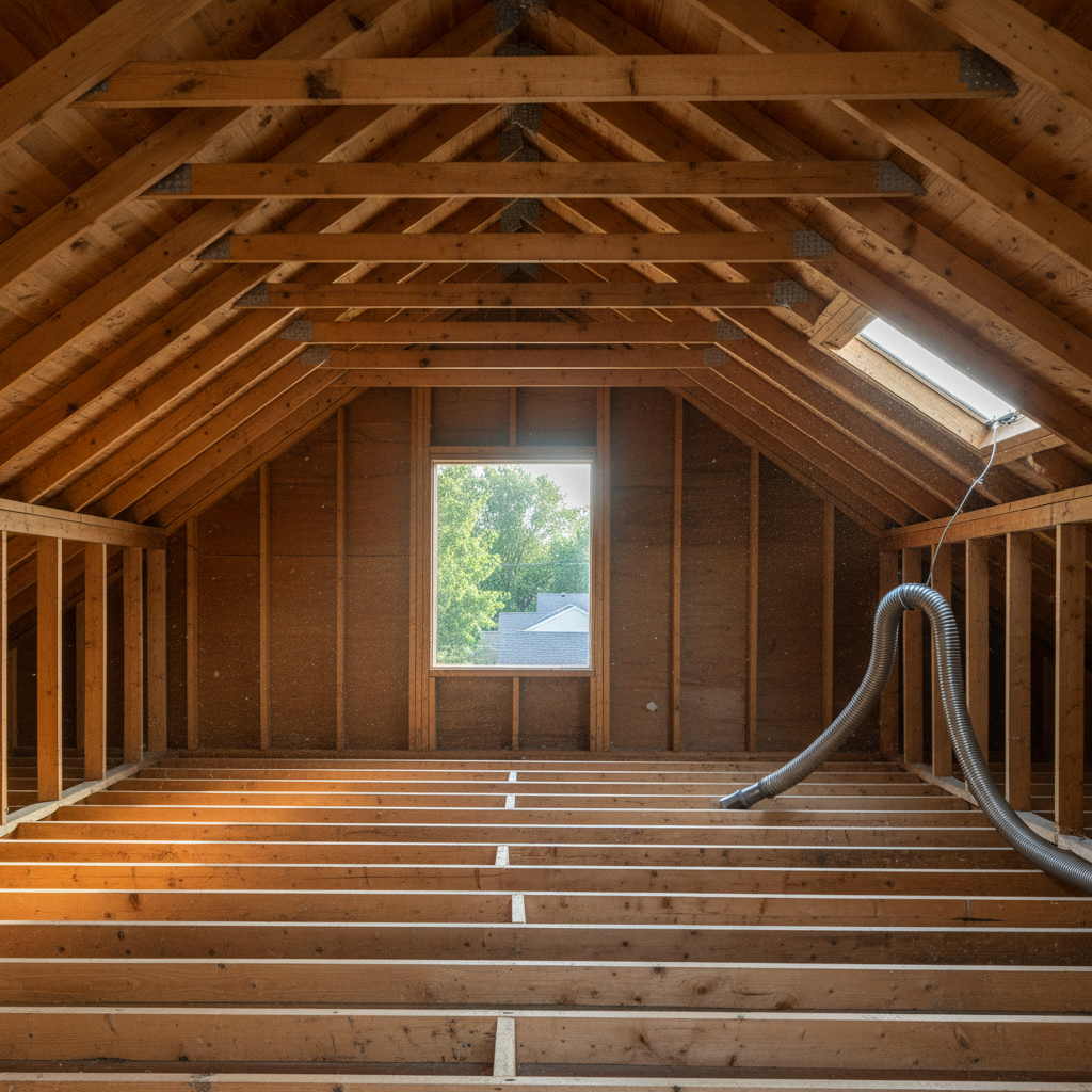 Completed insulation removal work at a residential property in Wheaton, IL