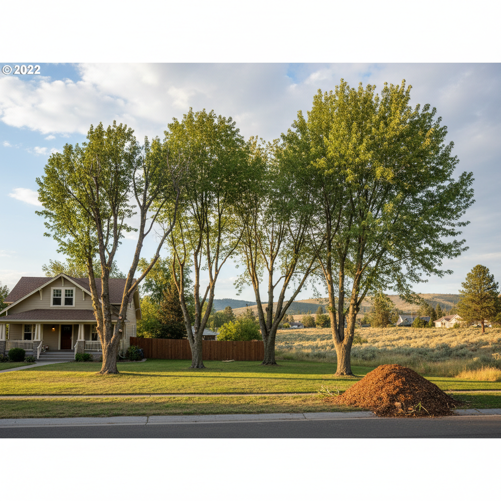 Completed tree trimming work at a residential property in Ellensburg, WA