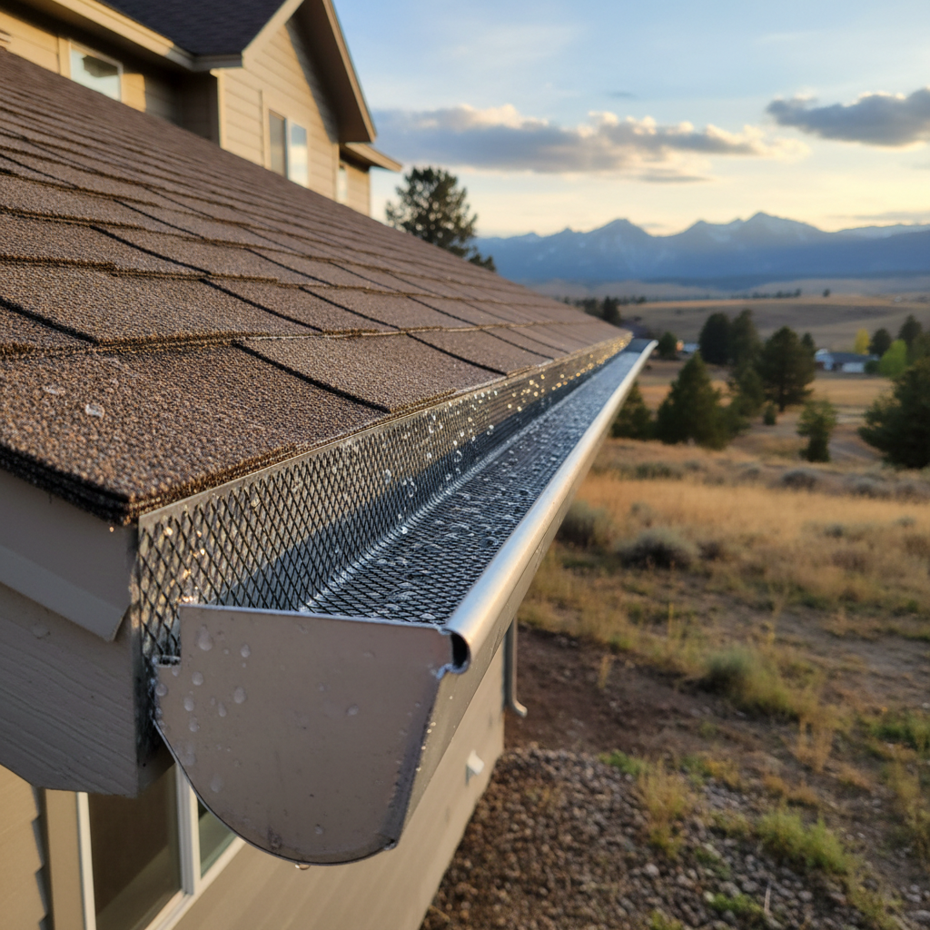 Completed gutter guard installation work at a residential property in Great Falls, MT