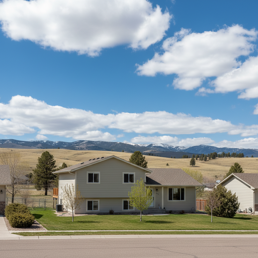 Completed gutter installation work at a residential property in Great Falls, MT
