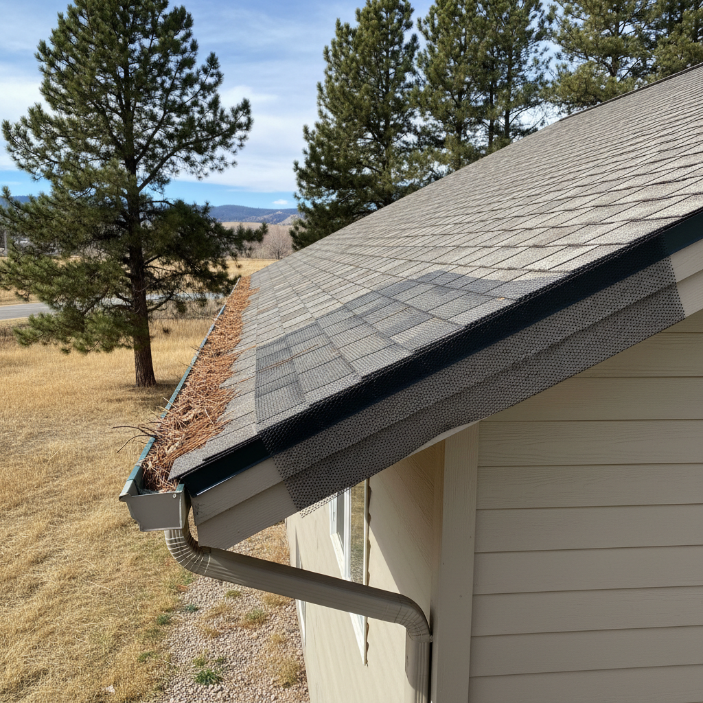 Completed gutter guard installation work at a residential property in Great Falls, MT