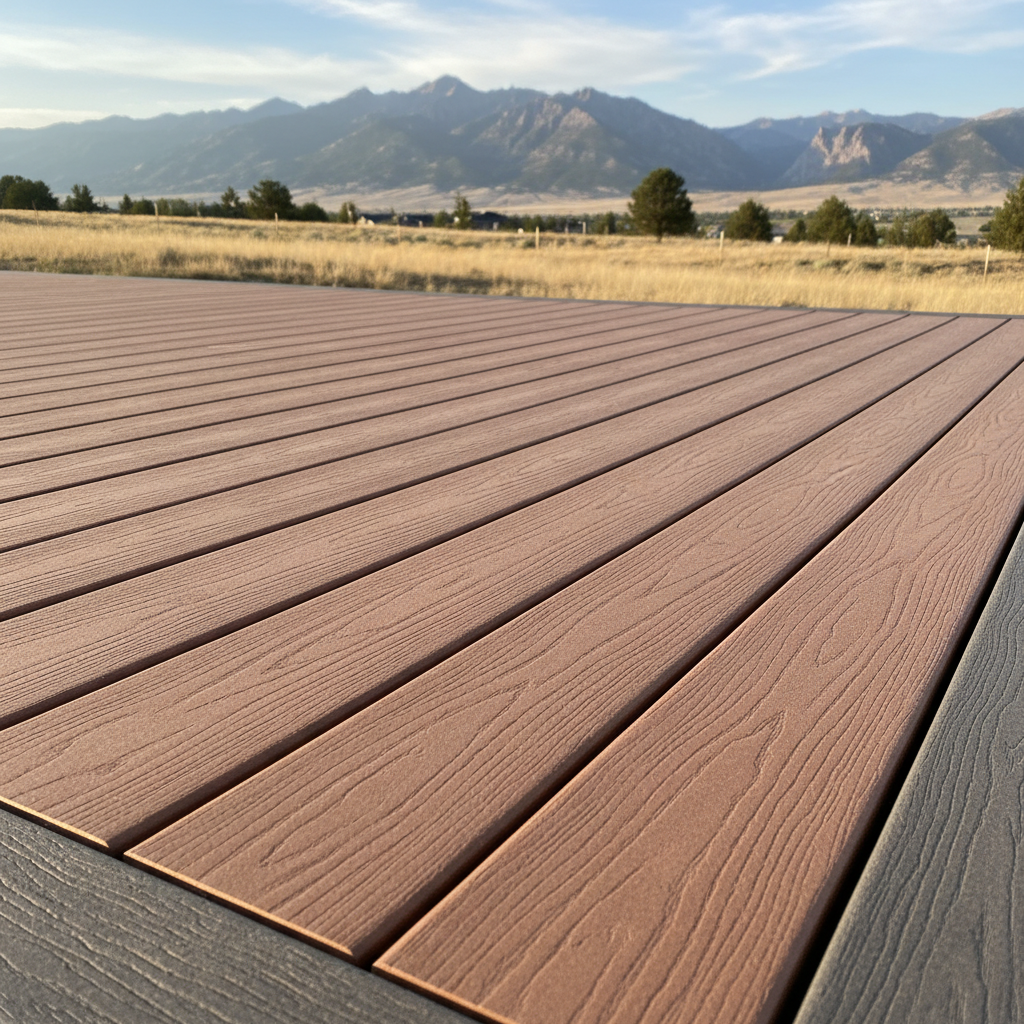 Completed composite decks work at a residential property in Kaysville, UT