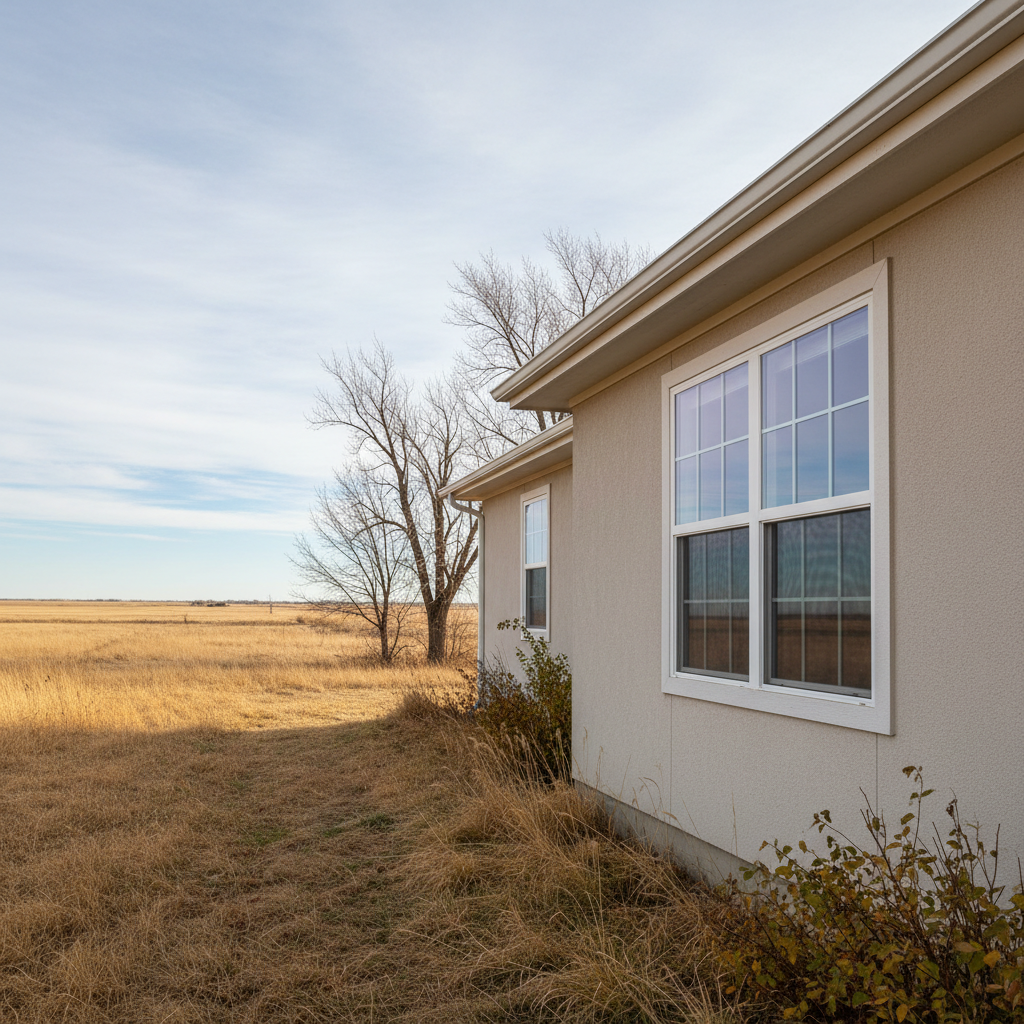 Completed window installation work at a residential property in Garden City, KS