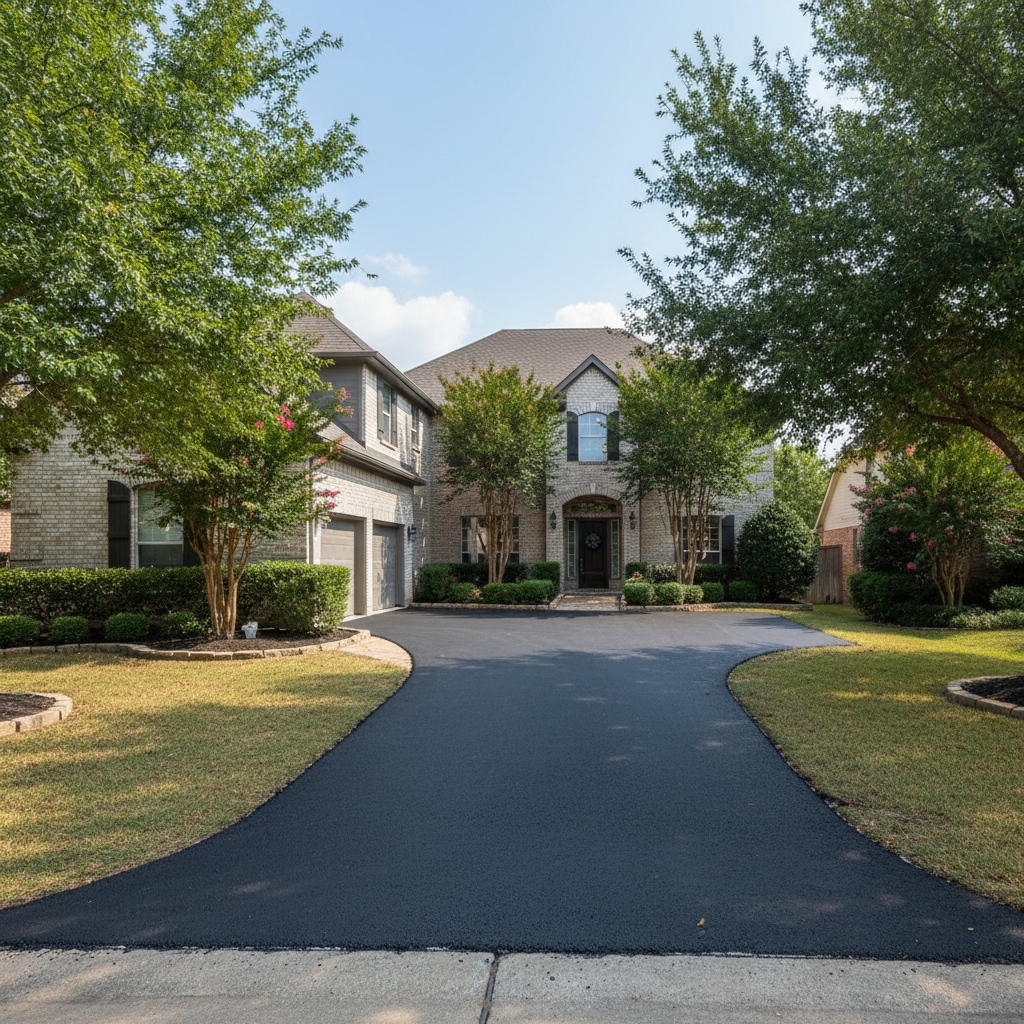 Completed commercial asphalt work at a residential property in Irving, TX