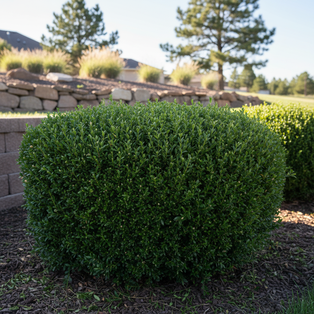 Completed shrub & bush trimming work at a residential property in Sturgis, SD