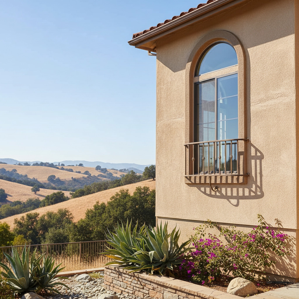 Completed residential stucco work at a residential property in Simi Valley, CA