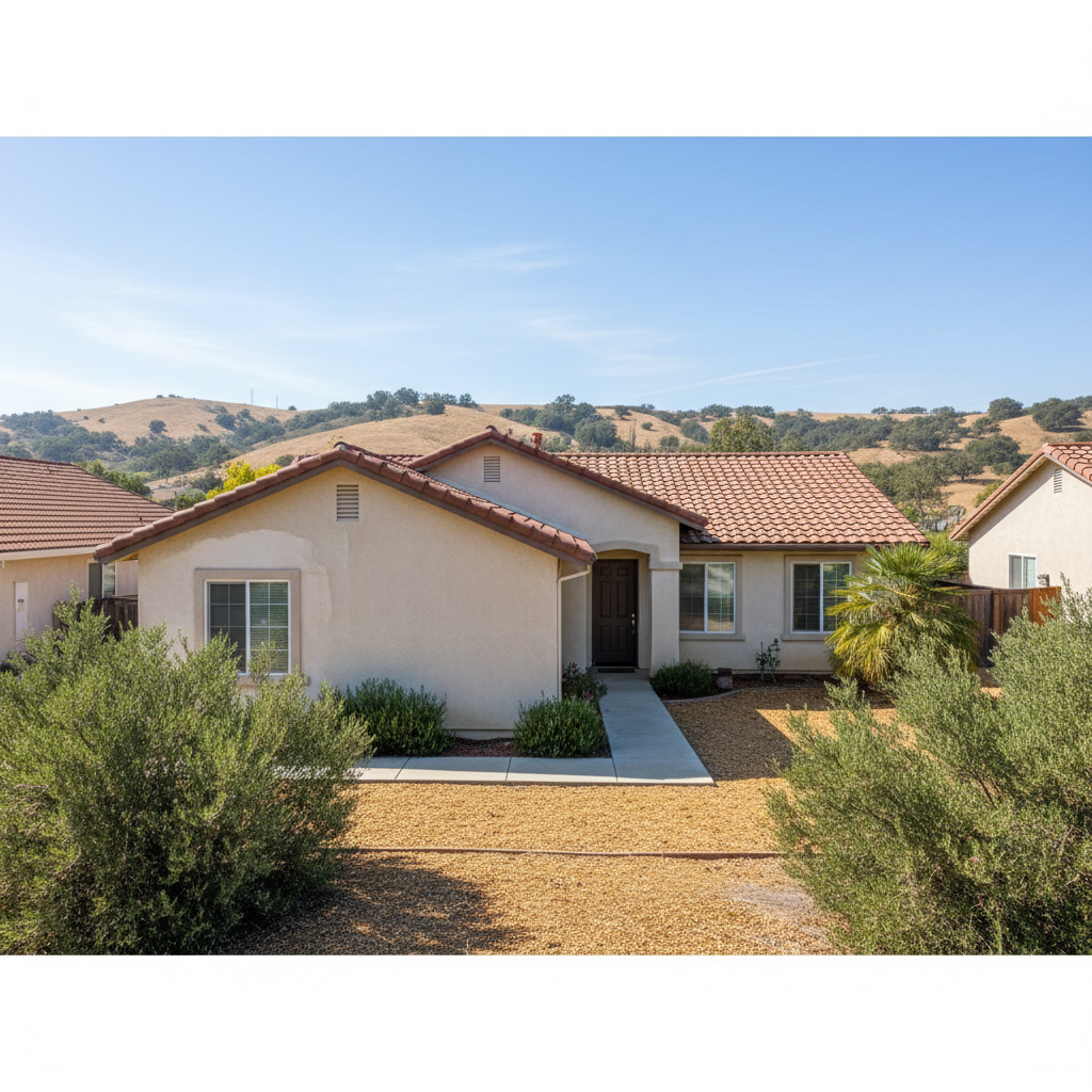 Completed stucco repair work at a residential property in Simi Valley, CA