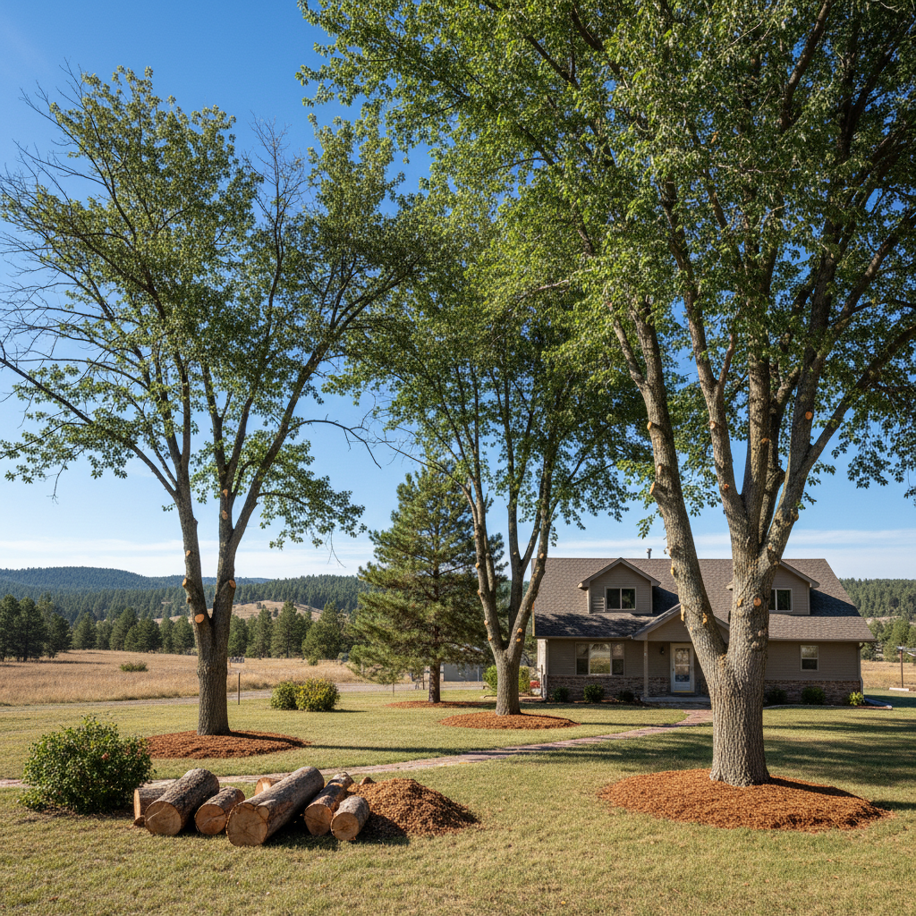 Completed tree health & care work at a residential property in Hot Springs, SD