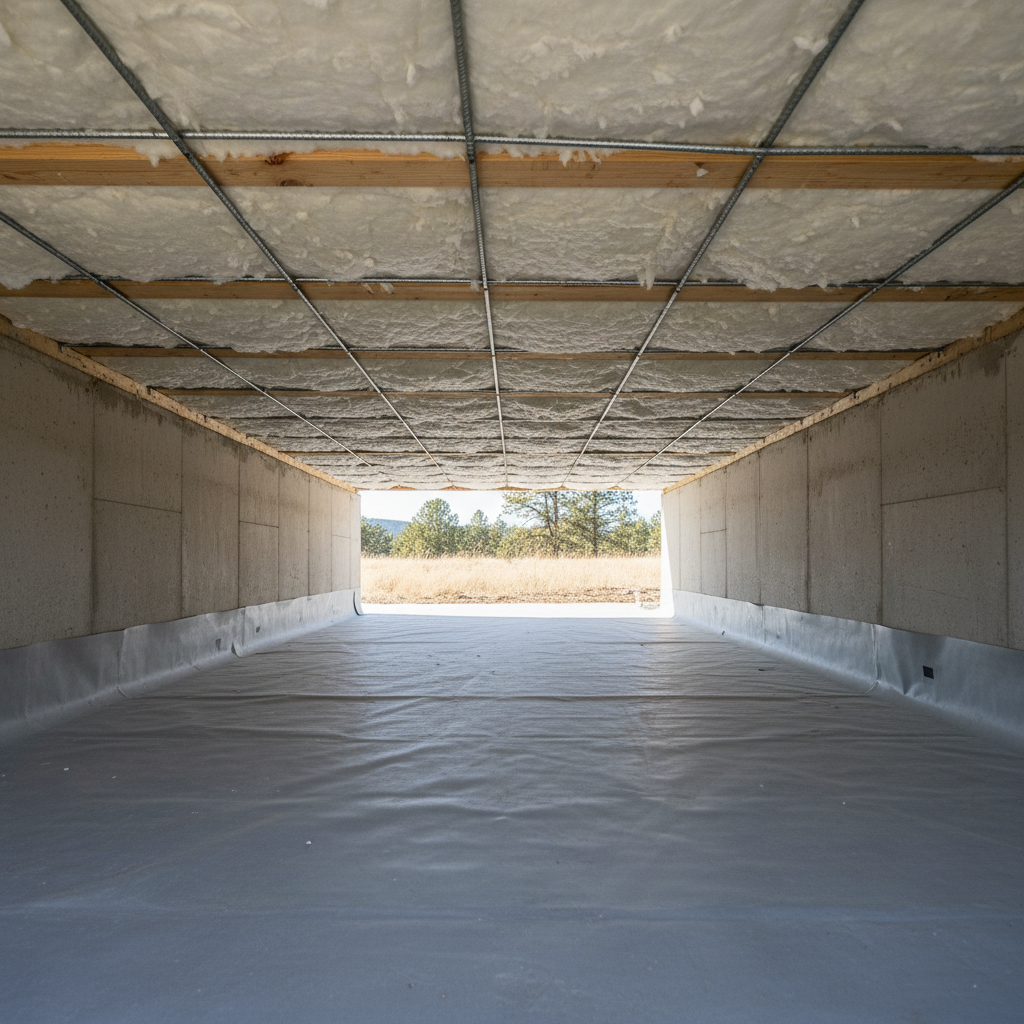 Completed crawl space insulation work at a residential property in Spearfish, SD