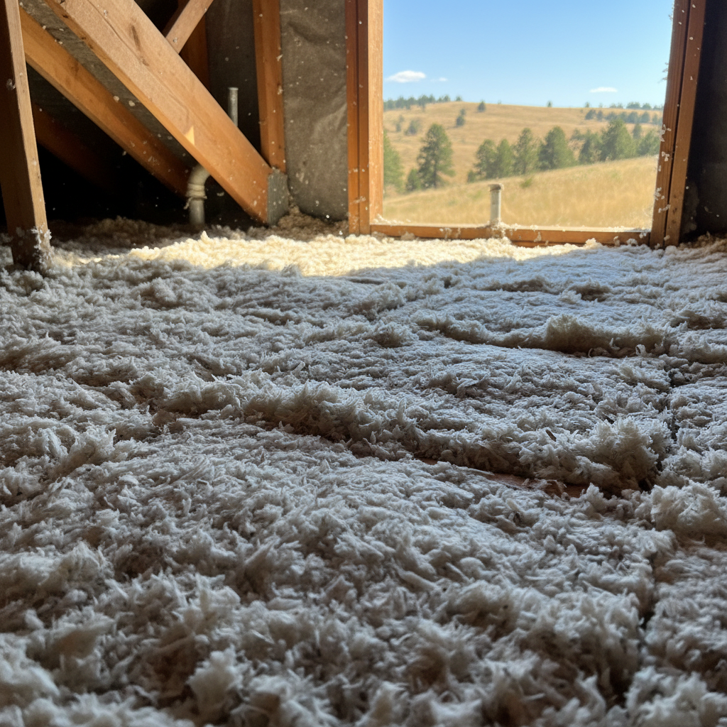 Completed blown-in insulation work at a residential property in Rapid City, SD