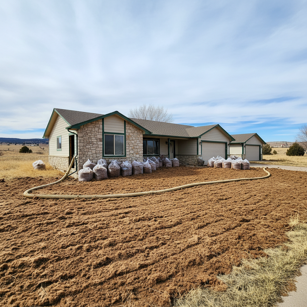 Completed insulation removal work at a residential property in Box Elder, SD