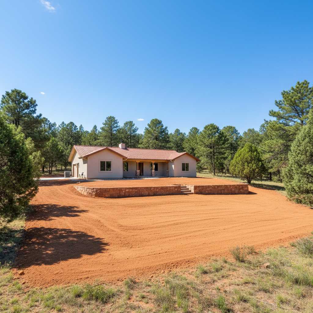 Completed grading and leveling work at a residential property in Prescott, AZ