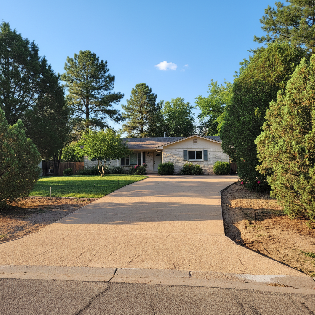 Completed driveway grading work at a residential property in Prescott, AZ