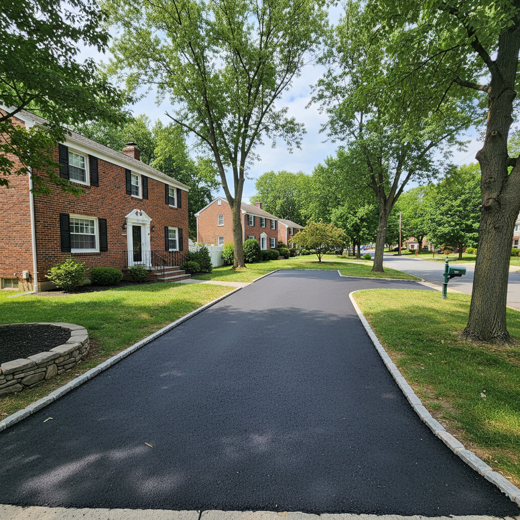 Completed slurry coating work at a residential property in Bronx, NY