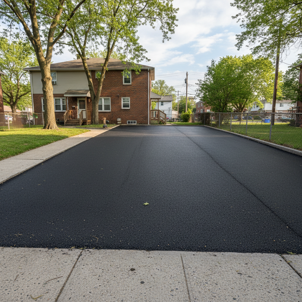 Completed commercial asphalt work at a residential property in Bronx, NY