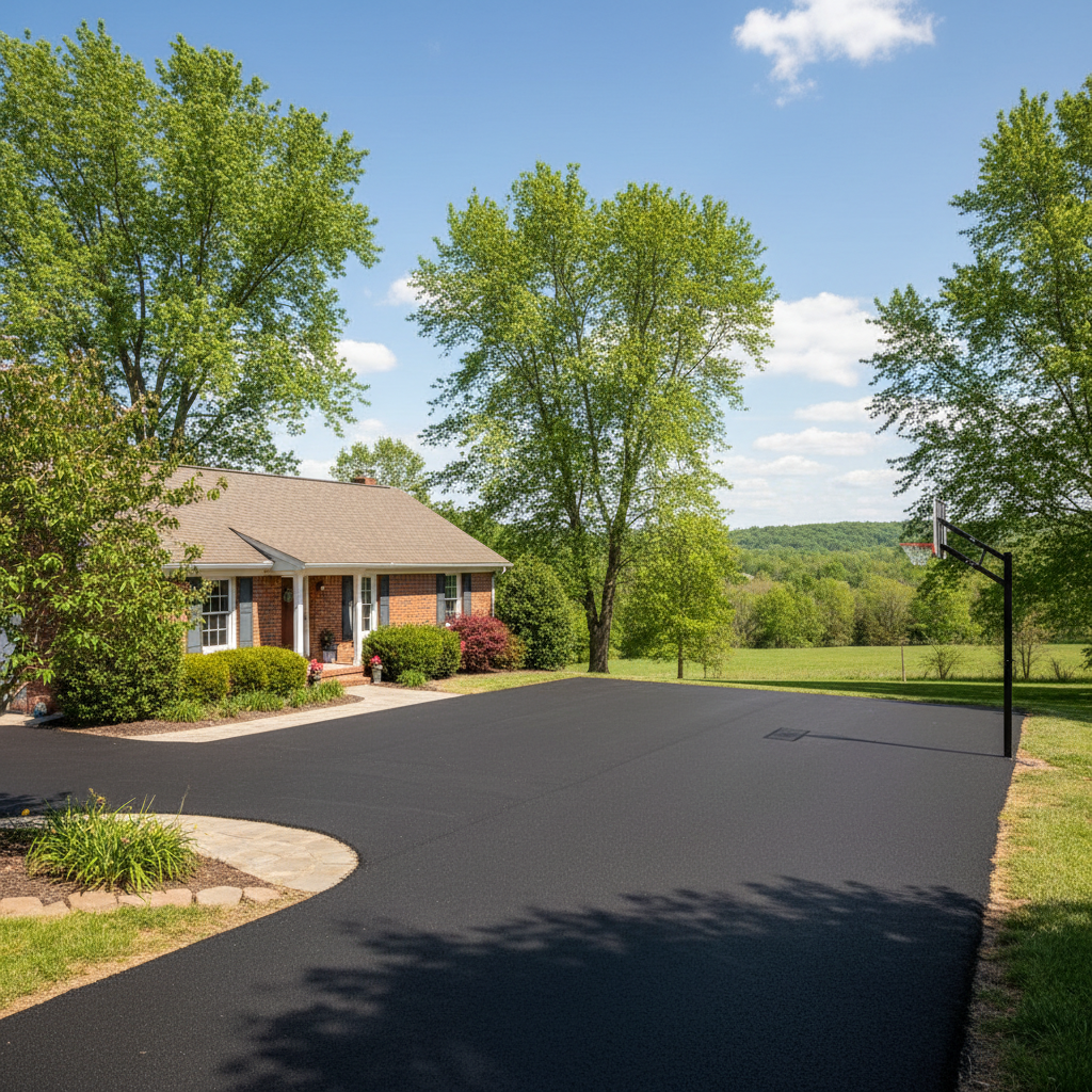 Completed residential asphalt work at a residential property in Bowling Green, KY