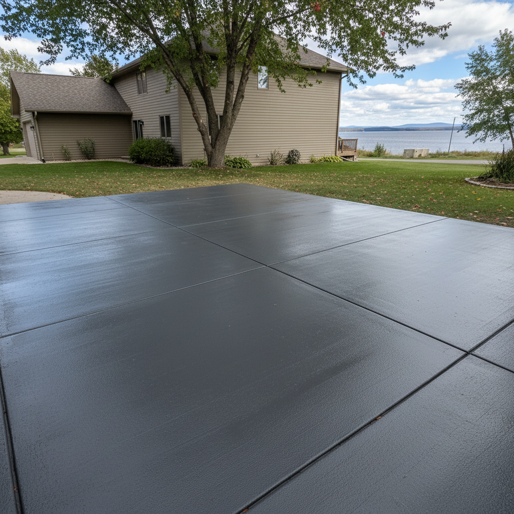 Completed concrete sealing work at a residential property in Superior, WI
