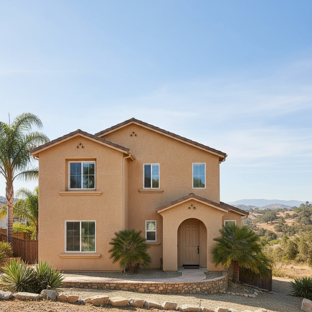 Completed commercial stucco work at a residential property in West Covina, CA