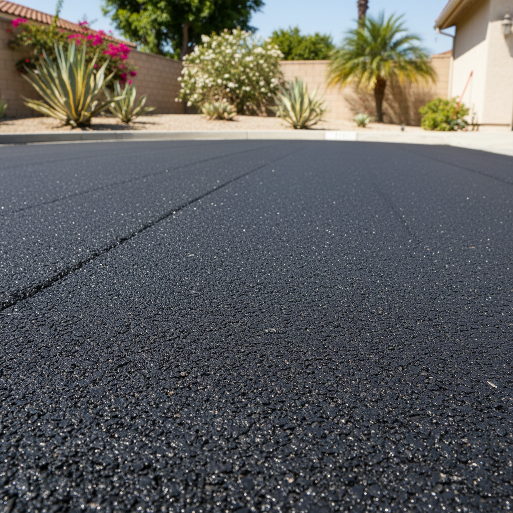 Completed commercial asphalt work at a residential property in Garden Grove, CA