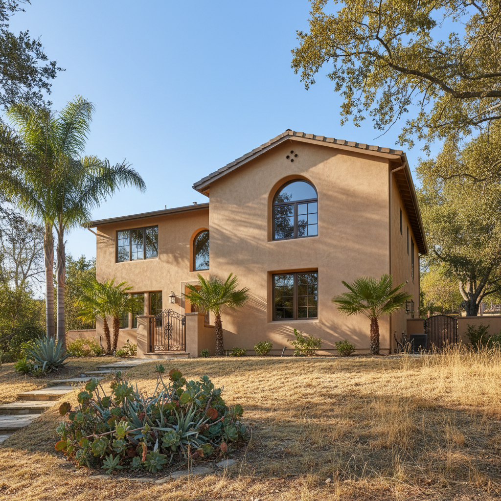Completed commercial stucco work at a residential property in Los Altos, CA