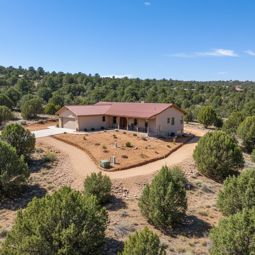 Completed trenching work at a residential property in Prescott, AZ