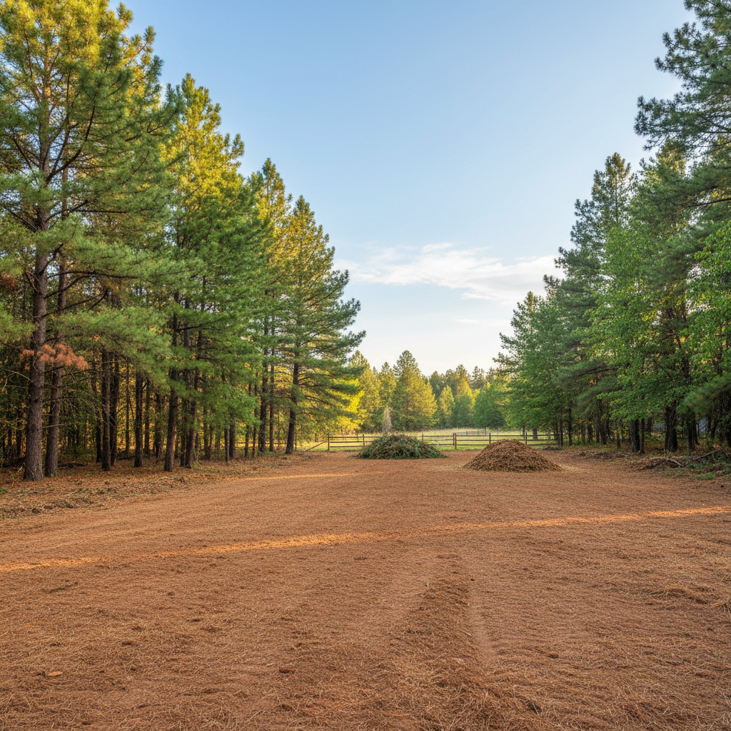 Completed land clearing work at a residential property in Flagstaff, AZ