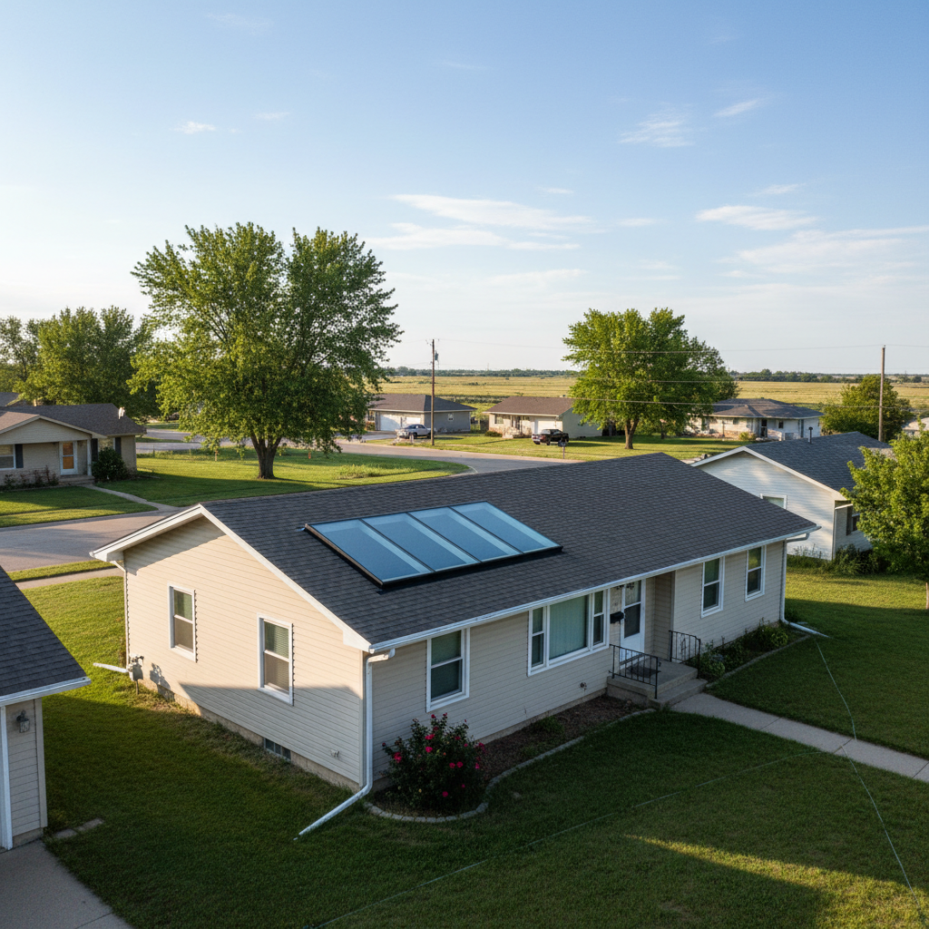 Completed skylight installation work at a residential property in Liberal, KS