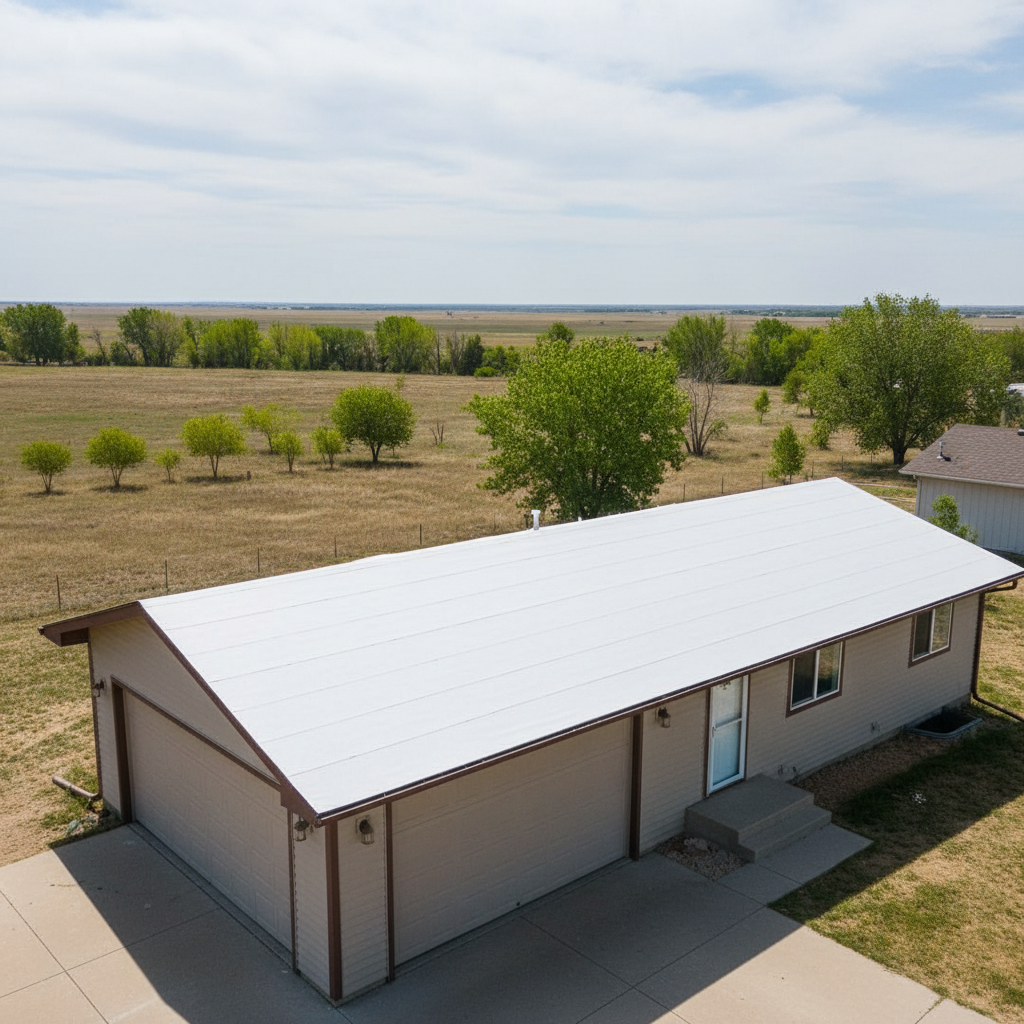 Completed commercial tpo roofing work at a residential property in North Platte, NE