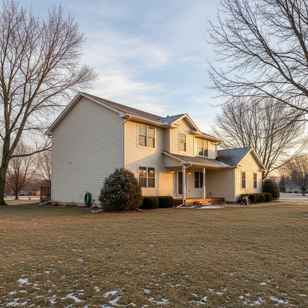 Completed siding cleaning work at a residential property in Kearney, NE