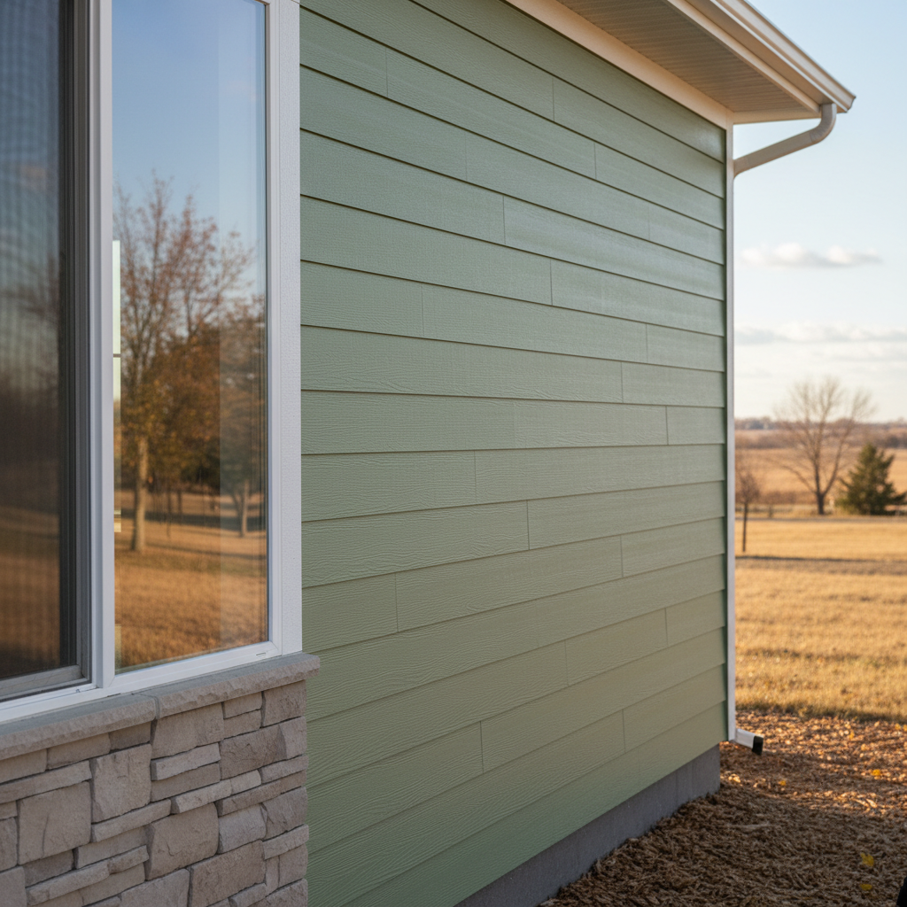 Completed siding installation work at a residential property in Hastings, NE