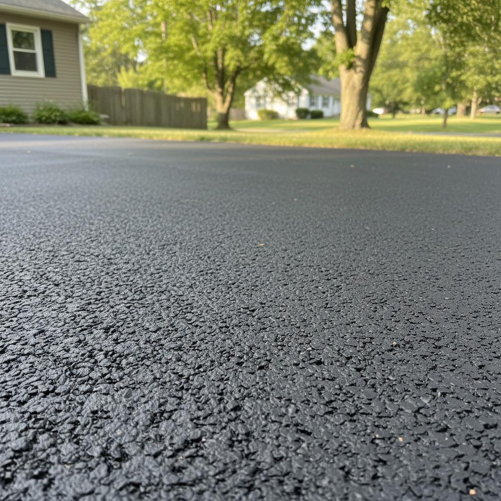 Completed asphalt patching work at a residential property in Morrisonville, NY
