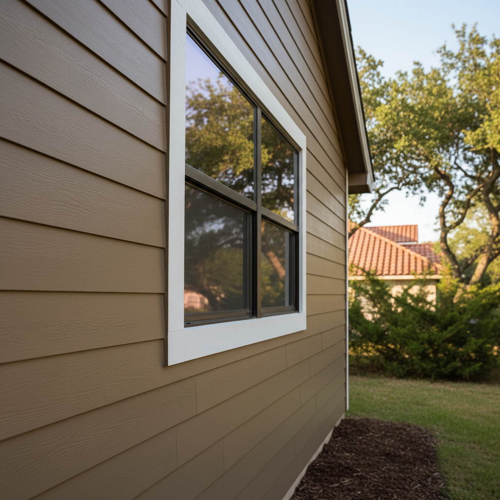 Completed james hardie siding work at a residential property in Austin, TX