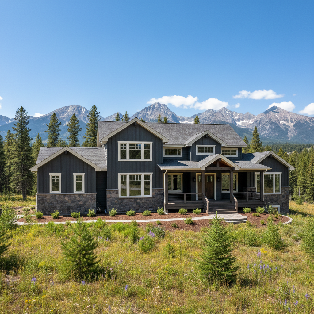 Completed commercial painting work at a residential property in Big Sky, MT