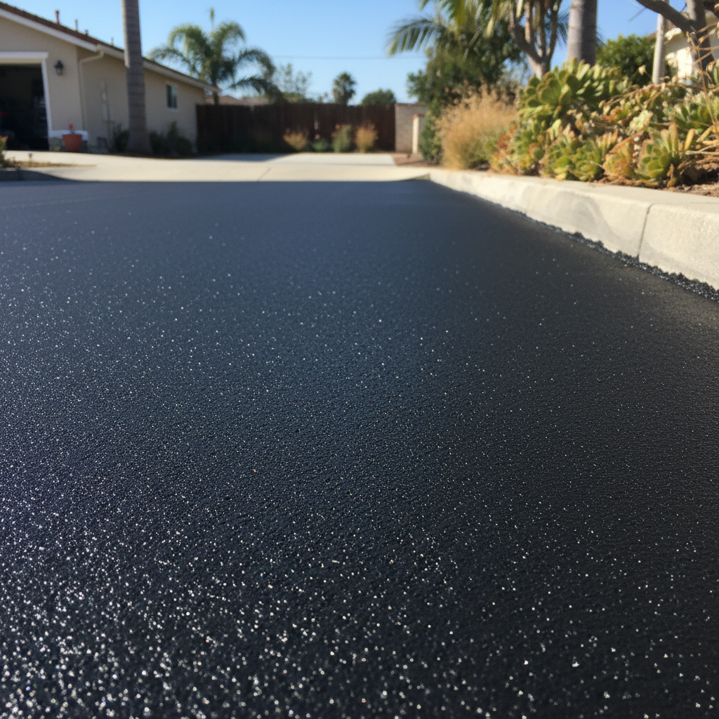 Completed slurry coating work at a residential property in Long Beach, CA