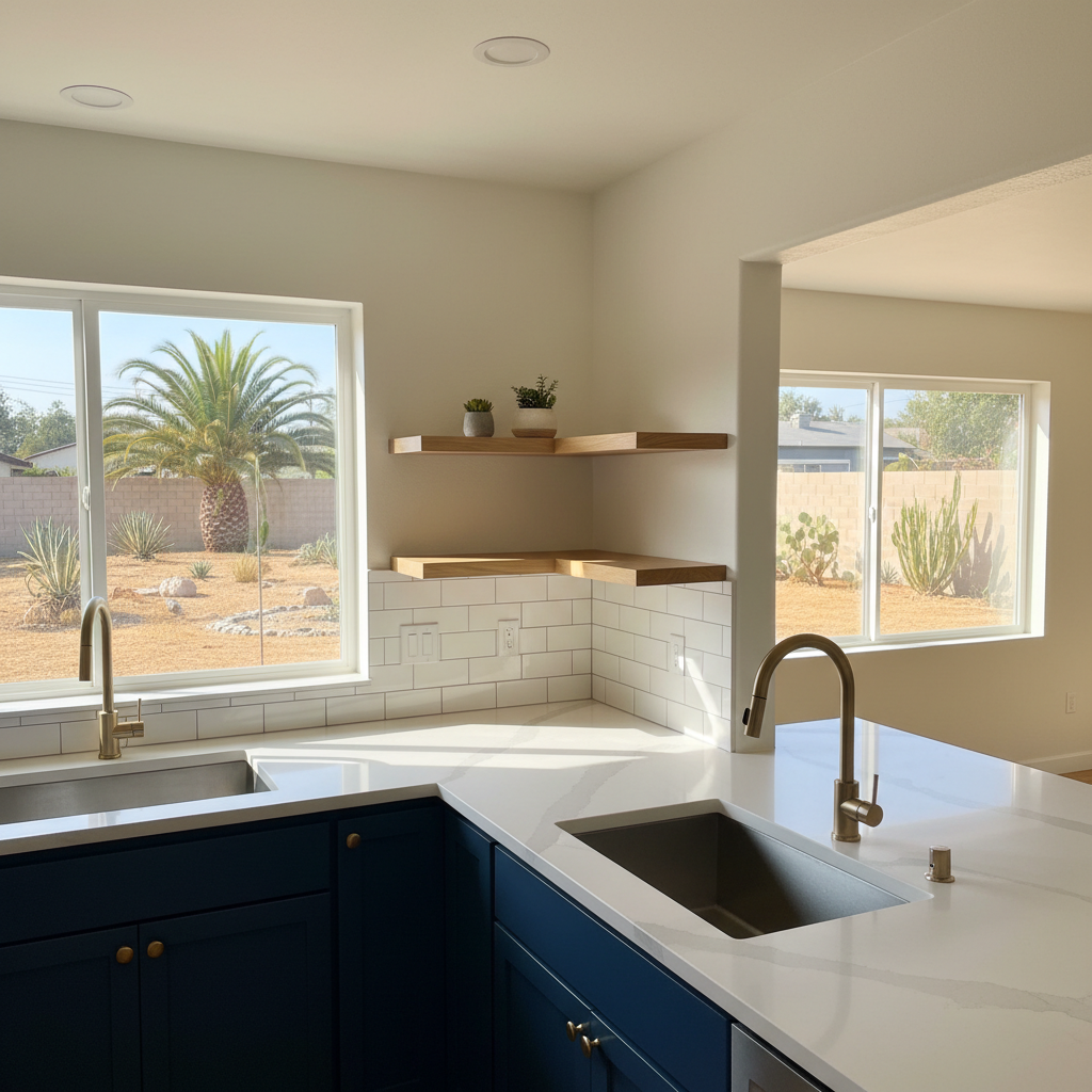 Completed countertop installation work at a residential property in El Monte, CA