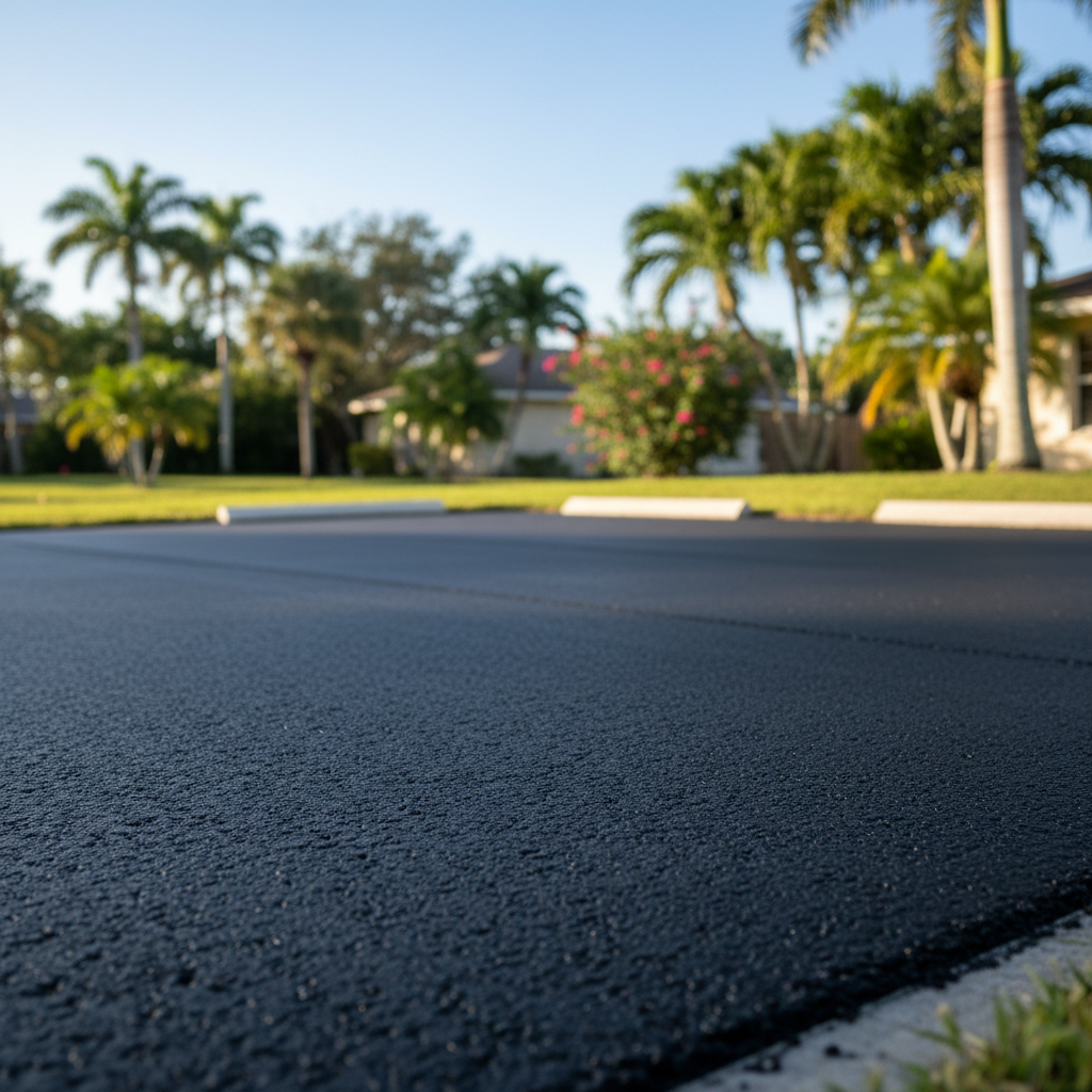 Completed commercial asphalt work at a residential property in Pembroke Pines, FL
