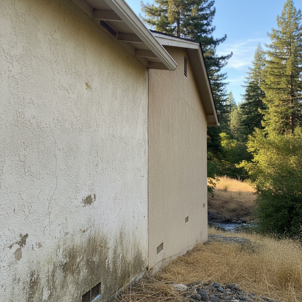 Completed stucco painting work at a residential property in Felton, CA