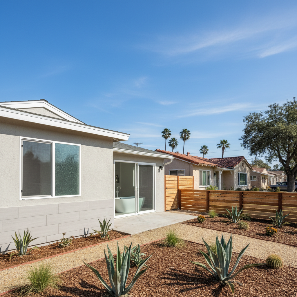 Completed bathroom modernization work at a residential property in Bell, CA