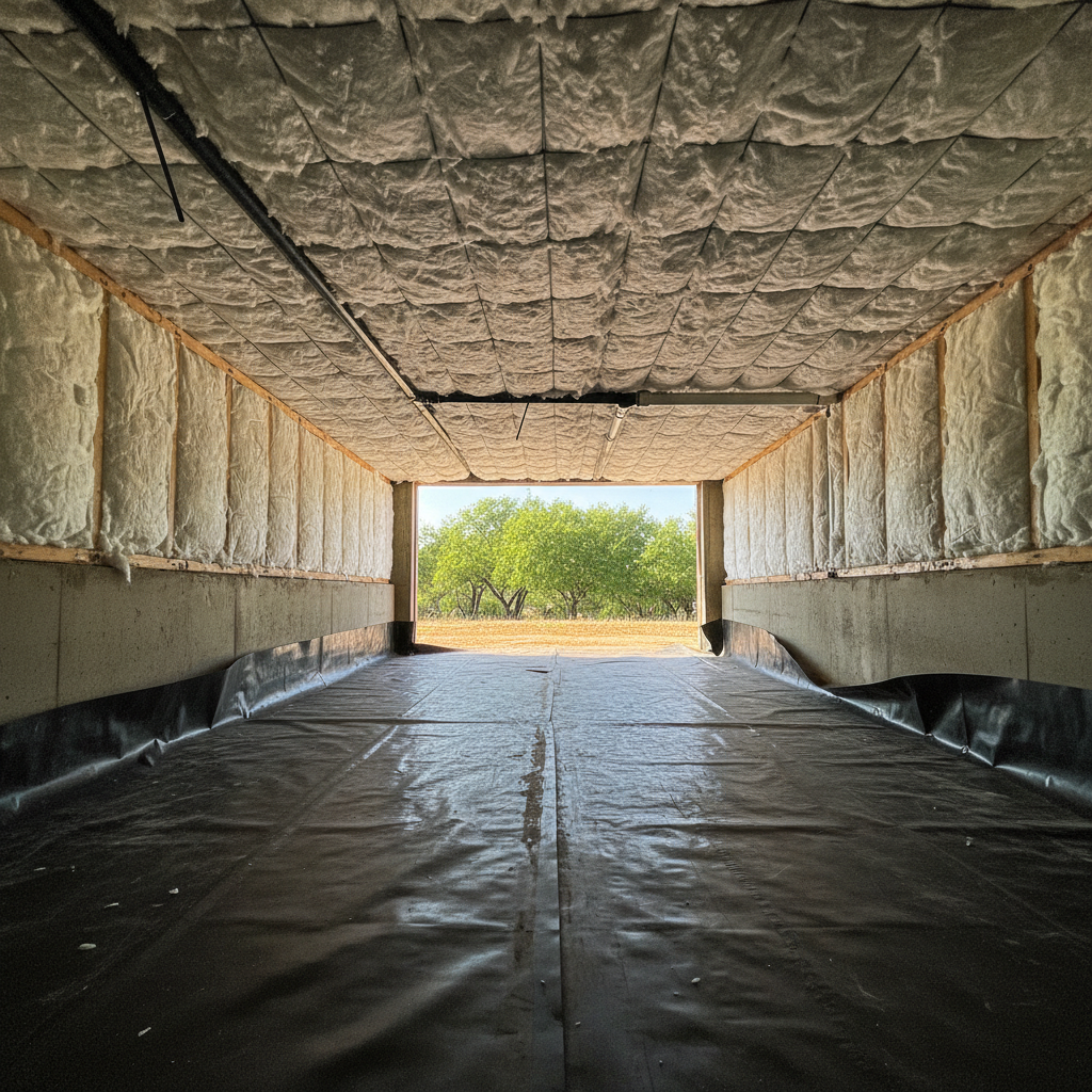 Completed crawl space insulation work at a residential property in Seguin, TX