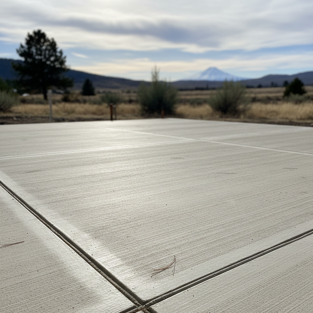 Completed concrete patios work at a residential property in Ephrata, WA
