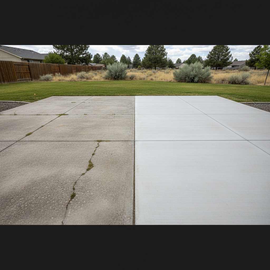 Completed concrete flatwork work at a residential property in Othello, WA