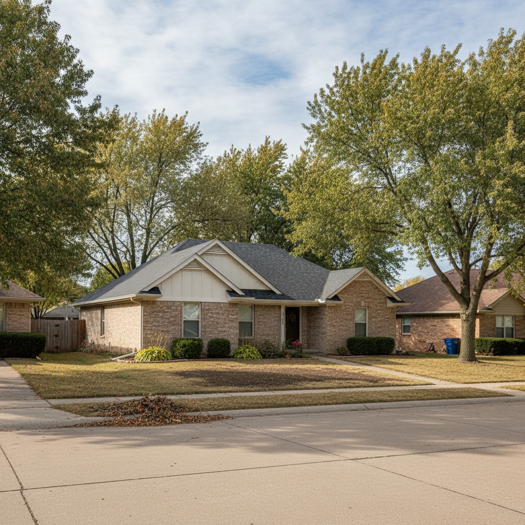 Completed storm damage repair work at a residential property in Papillion, NE