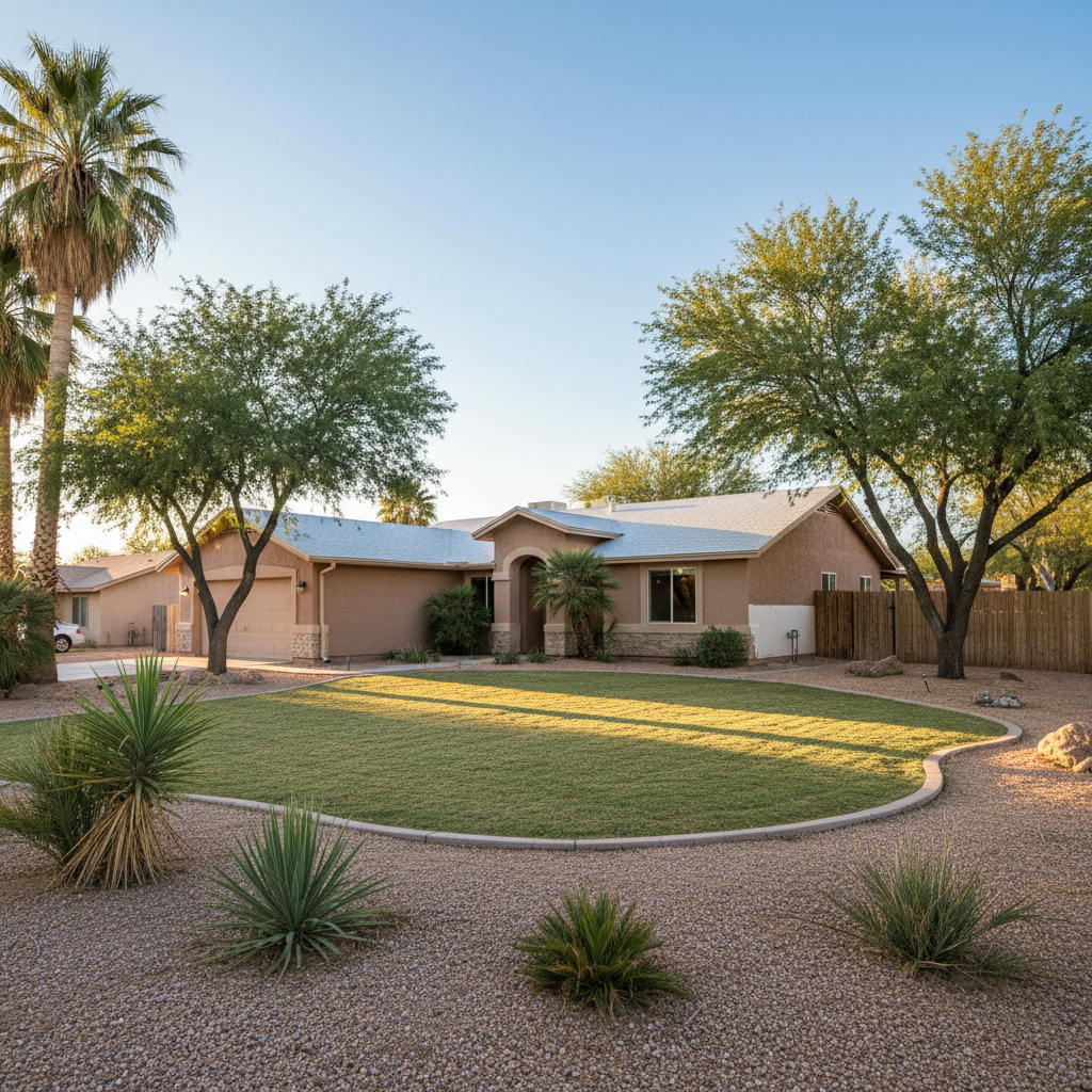 Completed water damage restoration work at a residential property in Aguila, AZ