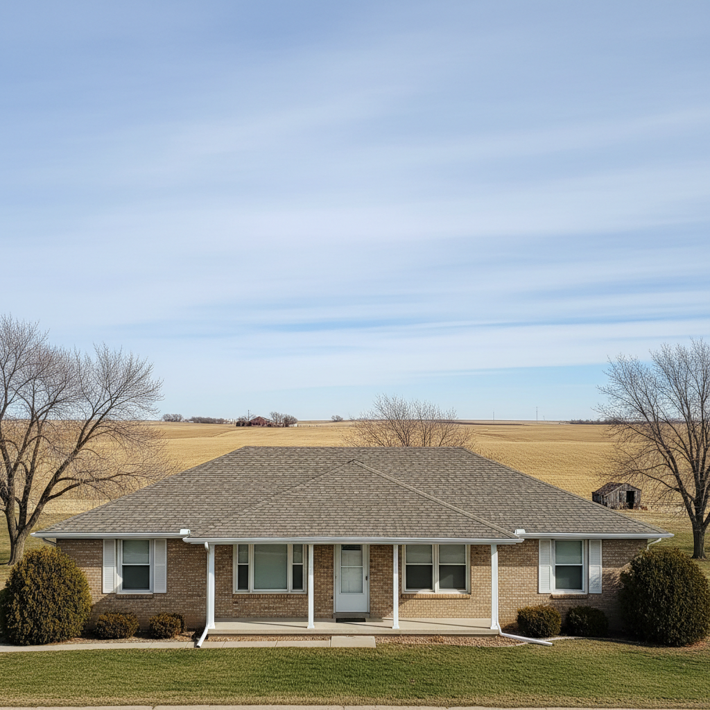 Completed roof replacement work at a residential property in North Platte, NE