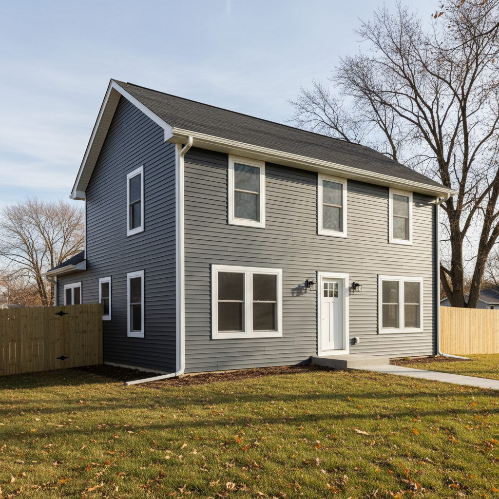 Completed siding installation work at a residential property in Grand Island, NE