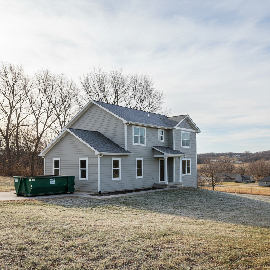 Completed siding removal work at a residential property in Papillion, NE