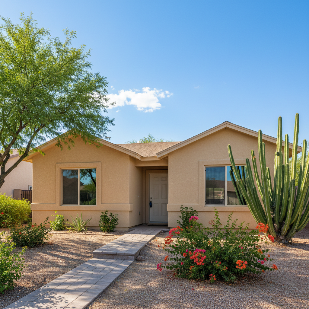 Completed water damage restoration work at a residential property in Fountain Hills, AZ