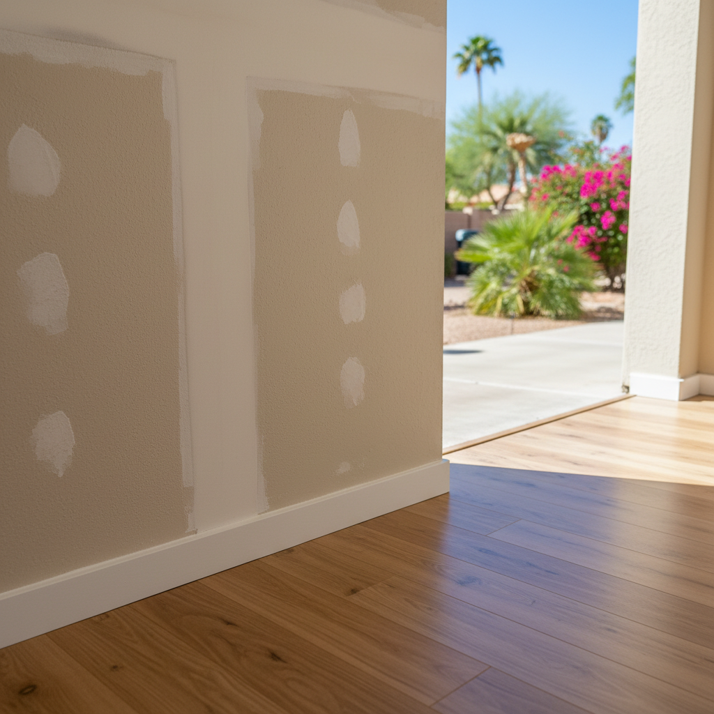 Completed emergency water cleanup work at a residential property in Gila Bend, AZ