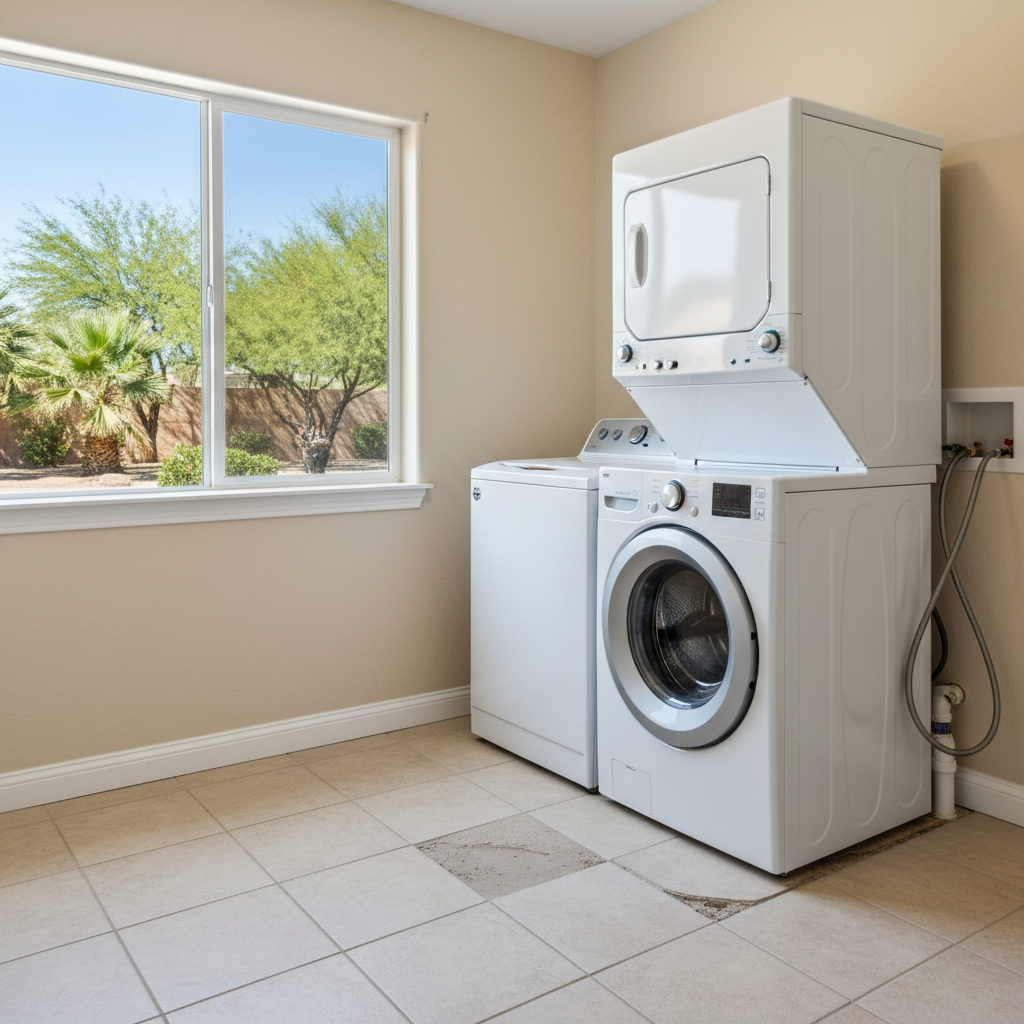 Completed appliance leak cleanup work at a residential property in Higley, AZ