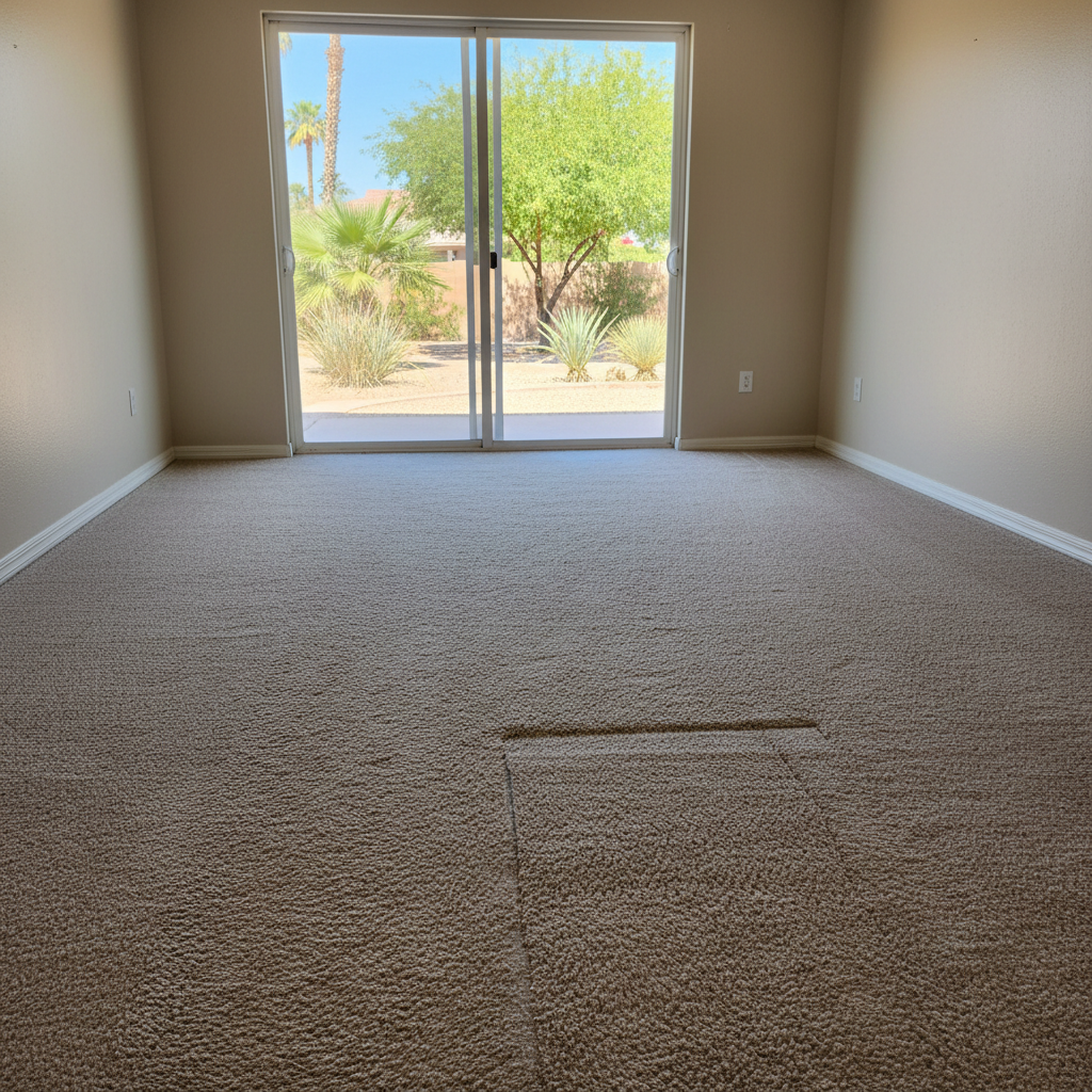 Completed carpet water damage restoration work at a residential property in Litchfield Park, AZ